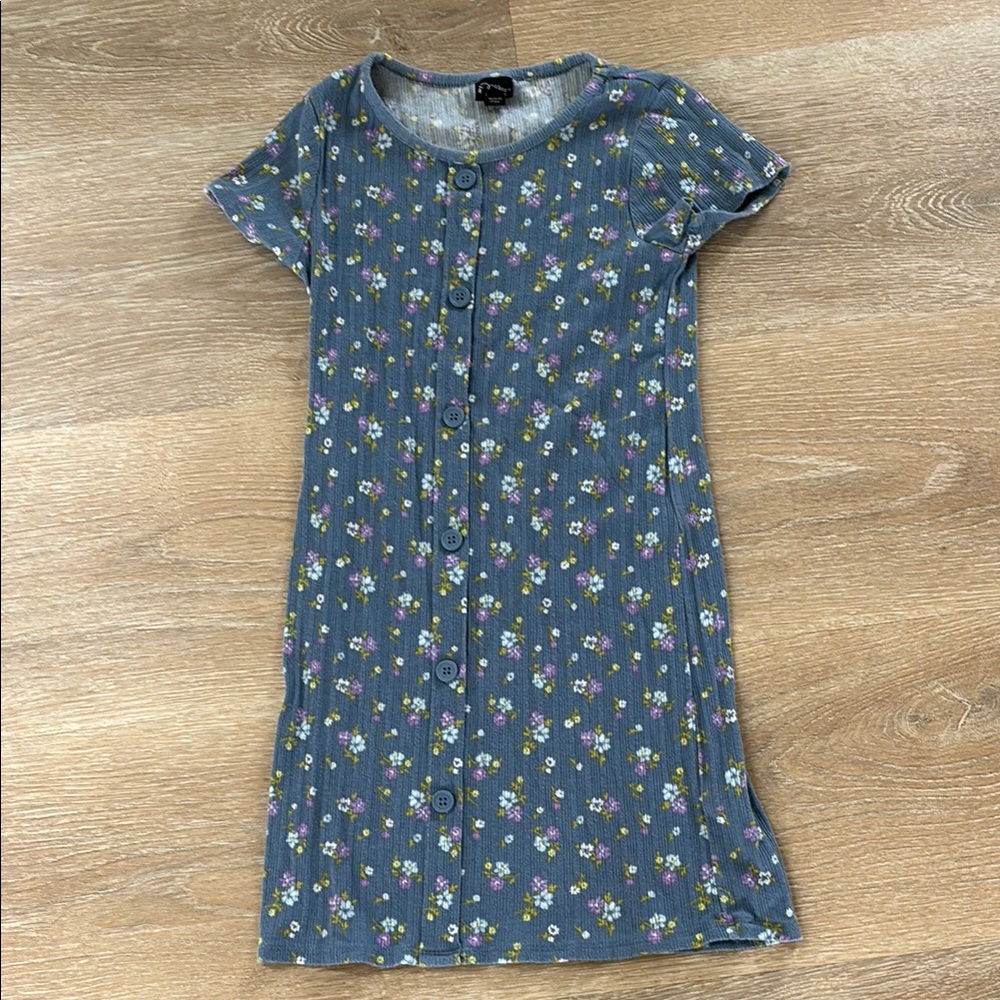 Floral Blue Kids Dress